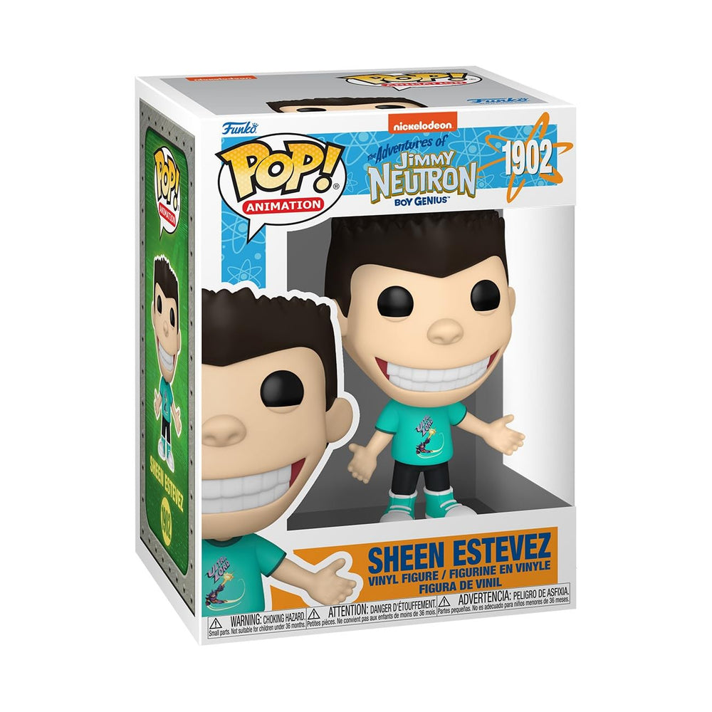 Funko Pop Animation Jimmy Neutron Sheen front view for desk display.
