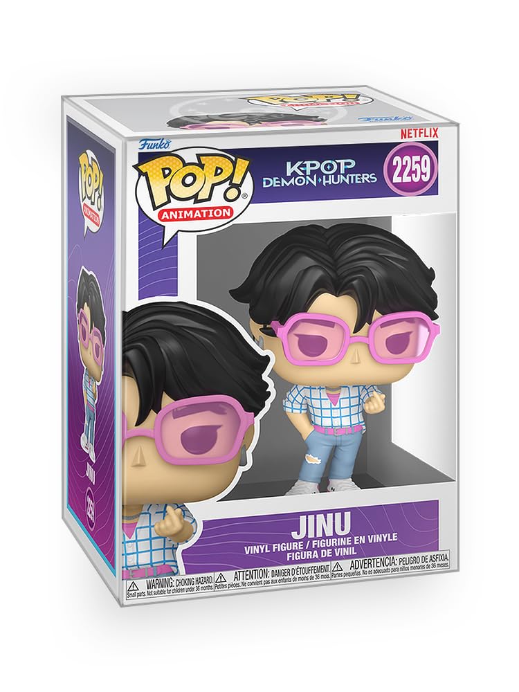 Funko Pop Animation Jinu figure posed for display in a K-Pop Demon Hunters collection.