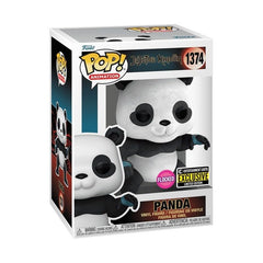 Funko Pop Animation Panda flocked figure, premium vinyl collectible.