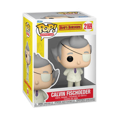 Funko Pop Bob's Burgers Calvin Fischoeder figure front view, ideal for display and collection