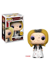 Funko Pop! Bride of Chucky window box display showcases the horror collectible