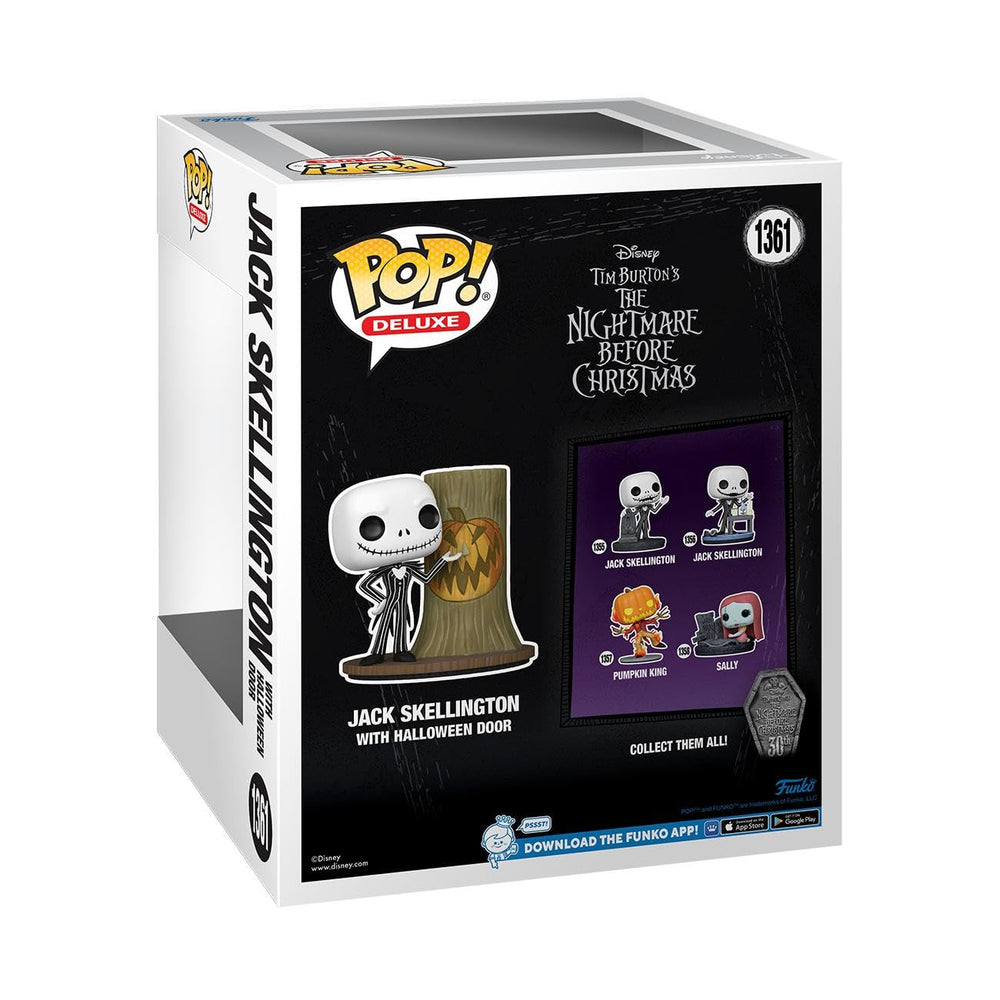Close-up shot of Jack Skellington vinyl detailing for Funko fans