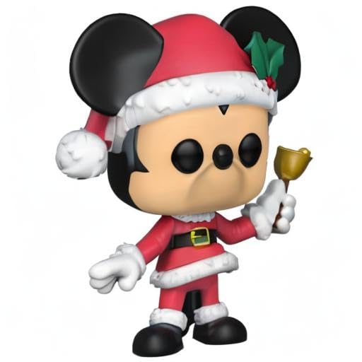 Glossy vinyl finish of Funko Pop! Disney Holiday Mickey catching light