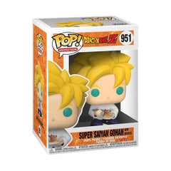 Funko Pop Dragon Ball Z SS Gohan with Noodles front view, ideal for shelf display.