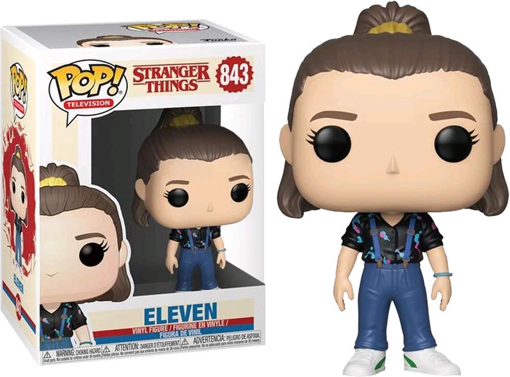 Funko Pop Eleven with Suspenders glossy finish catches light reflections