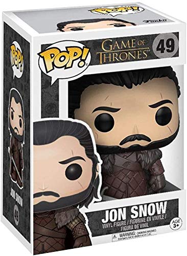 Close-up detail of Jon Snow's cloak and sword from the Funko POP figure.