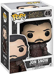 Close-up detail of Jon Snow's cloak and sword from the Funko POP figure.