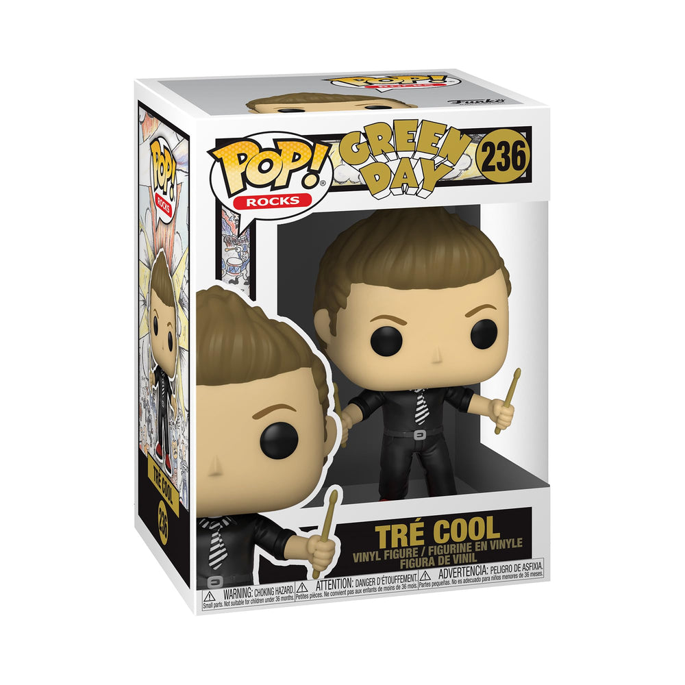 Funko Pop! Green Day Tre Cool front view for display.