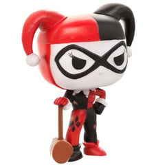 Funko Pop Harley Quinn with Mallet close-up shows vibrant colors.