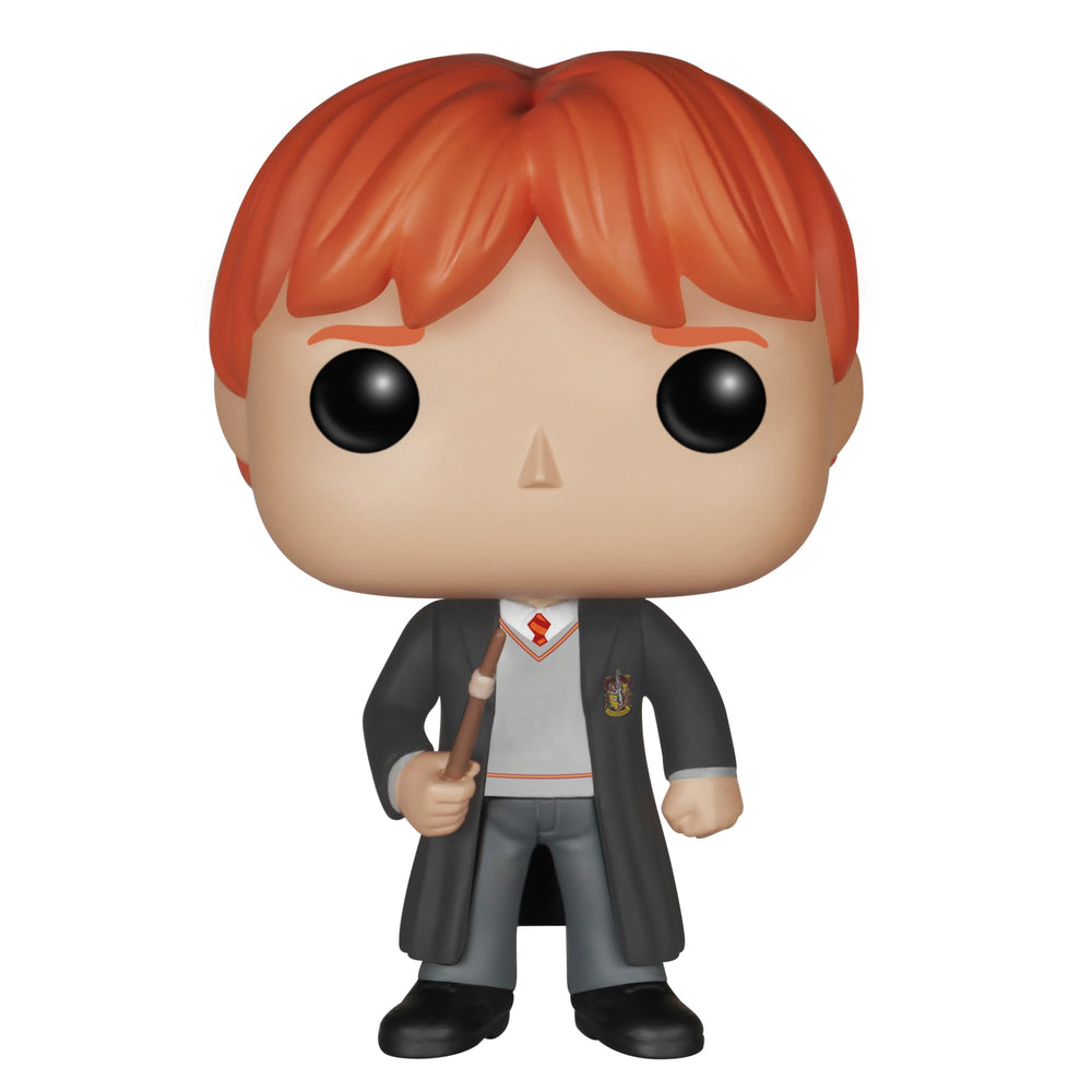 Funko Pop Ron Weasley figure side view suitable for shelf styling.