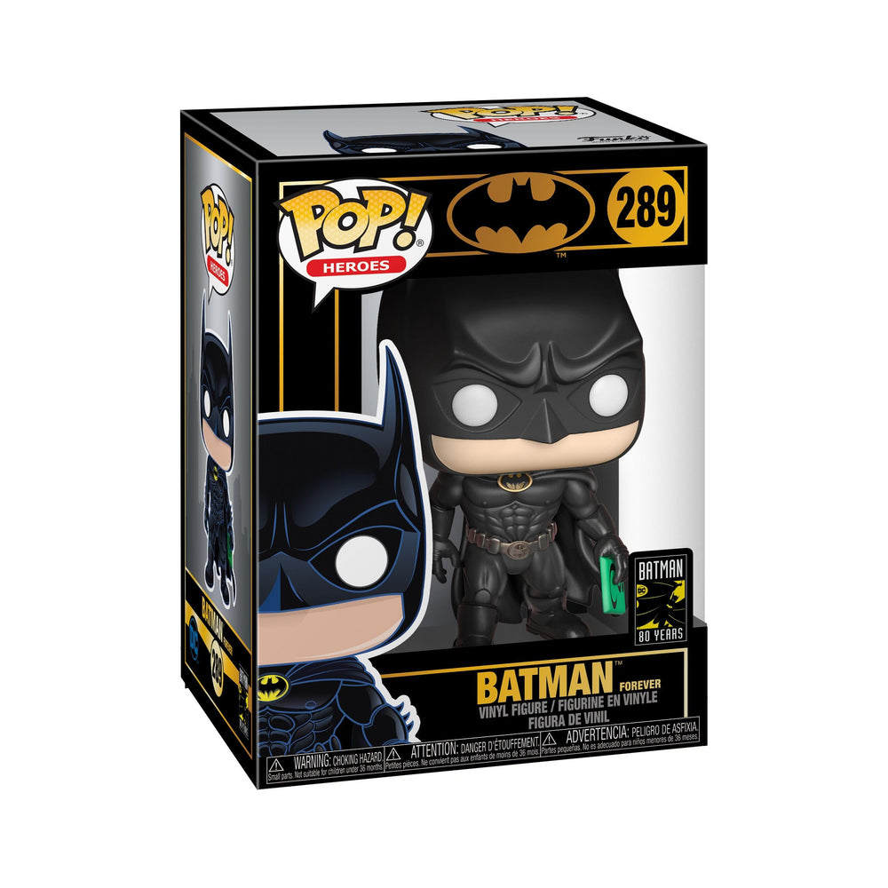 Funko POP! Batman 1995 front view showcases iconic pose for display shelf.
