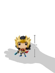 Funko Pop! Death Metal Wonder Woman window box packaging highlights exclusive figure for shelves.