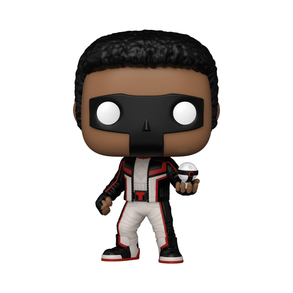 Close-up of Mr. Terrific detailing enhances shelf presentation.