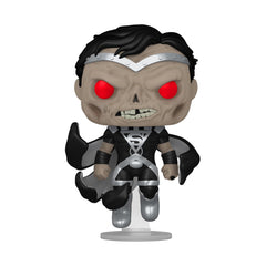 Funko Pop! Heroes Superman Blackest Night close-up showing premium vinyl finish