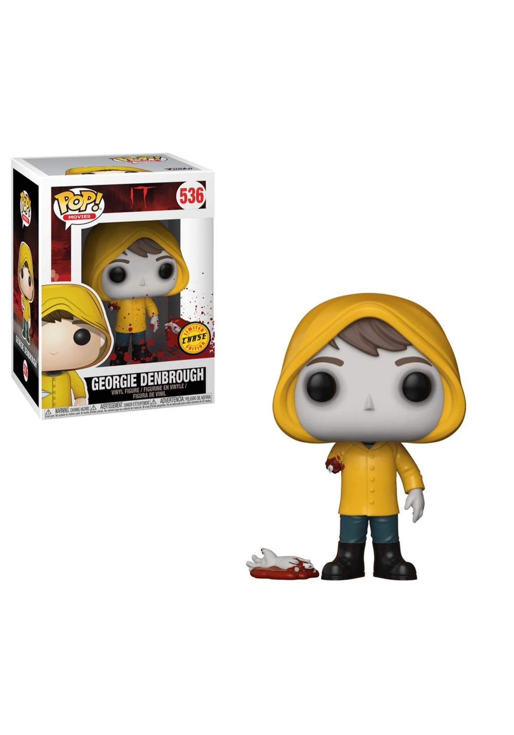 Funko POP! IT Georgie with Boat figurine for showcase and collector display.