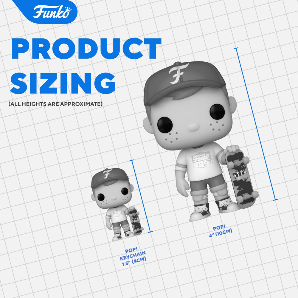Funko Pop! Mister Fantastic keychain back view reveals finishing details and logo.