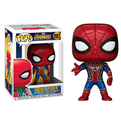 Funko POP! Iron Spider side view emphasizes vivid detailing.