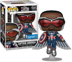 Funko Pop Marvel Captain America Sam Wilson 817 front view for desk display