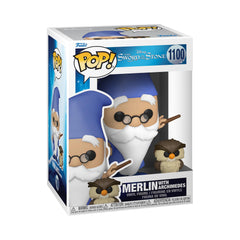 Funko Pop Merlin with Archimedes front view for display inspiration.