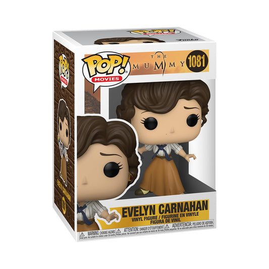 Funko Pop The Mummy Evelyn Carnahan figure front view for display and collection.
