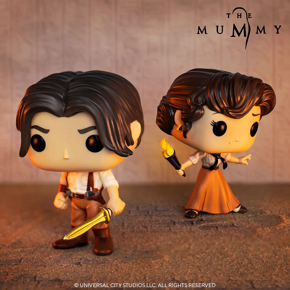 Side view of Funko Pop Evelyn Carnahan illustrating costume details.