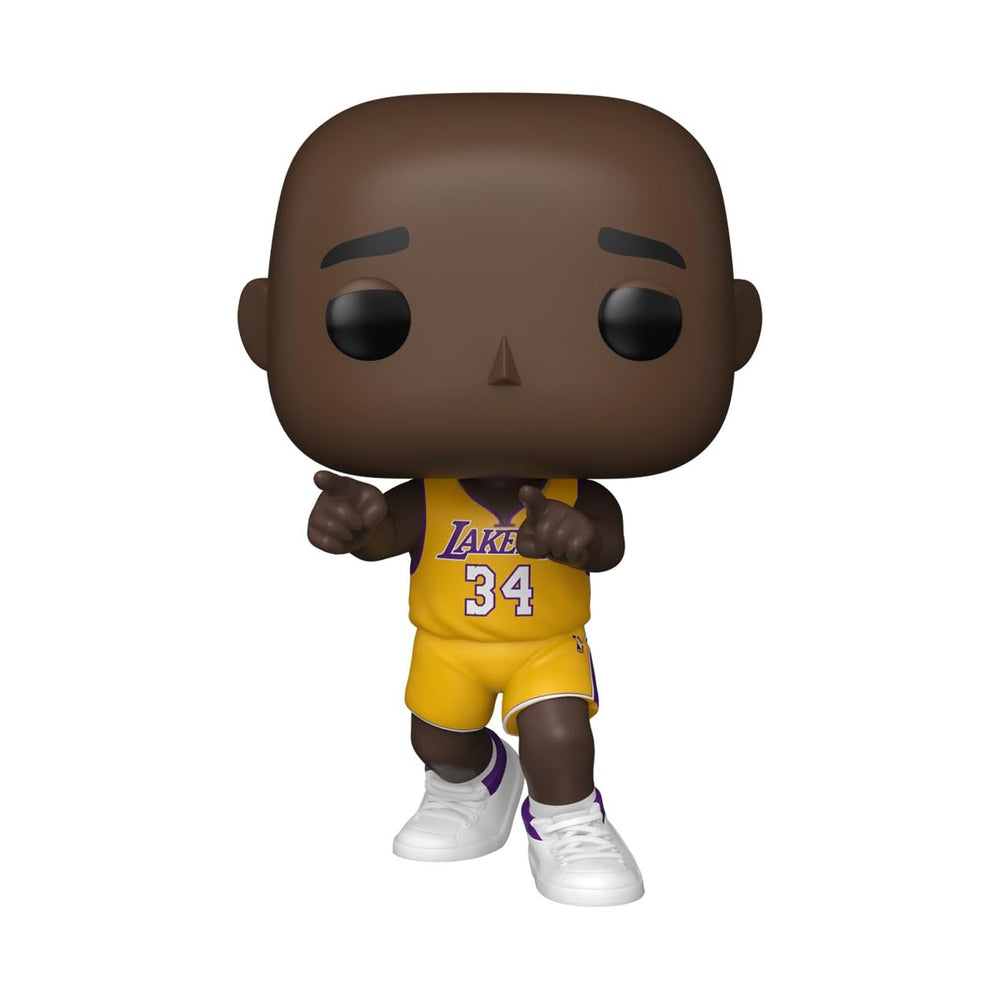 Funko Pop NBA Lakers Shaq on shelf, ready to showcase.