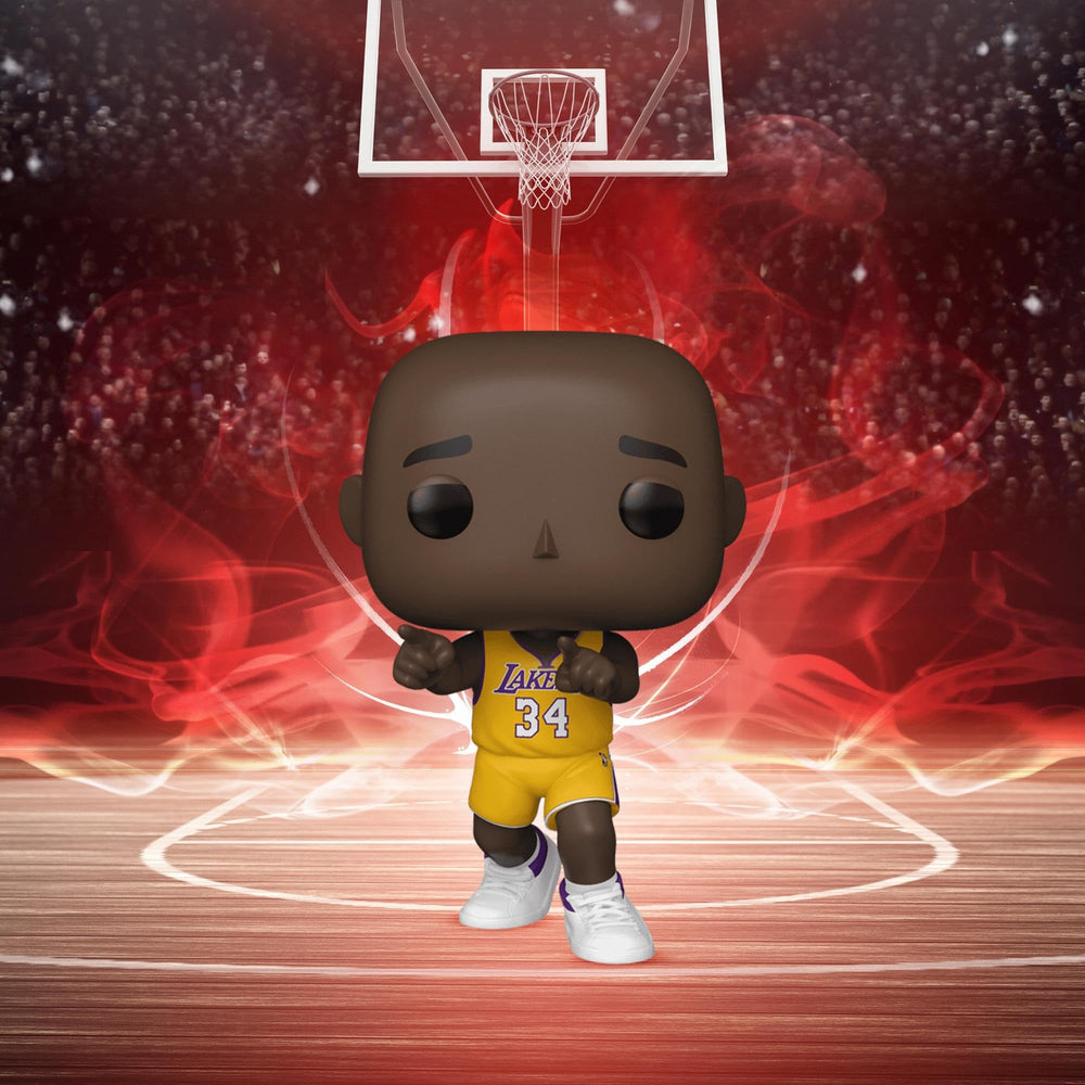 Funko Pop NBA Lakers Shaq side view, ideal for collectors’ displays.