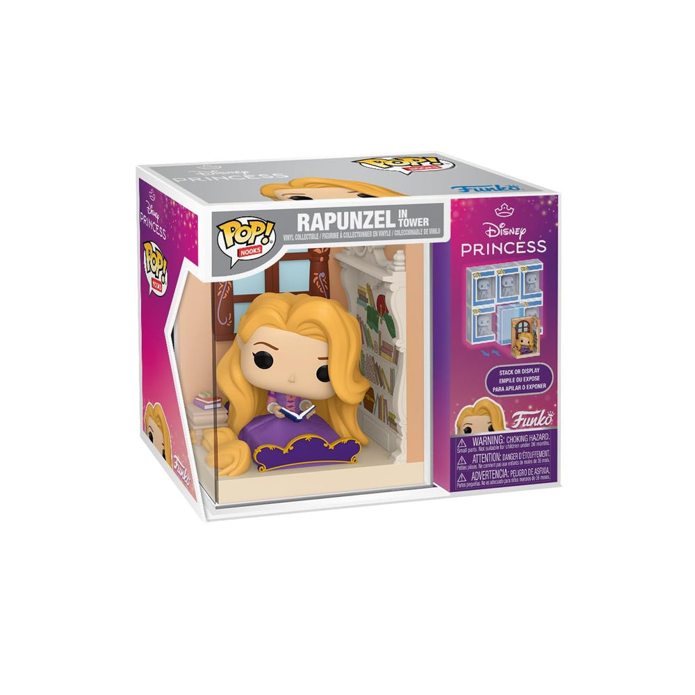 Funko Pop! Nooks Rapunzel in Tower front view for display collection