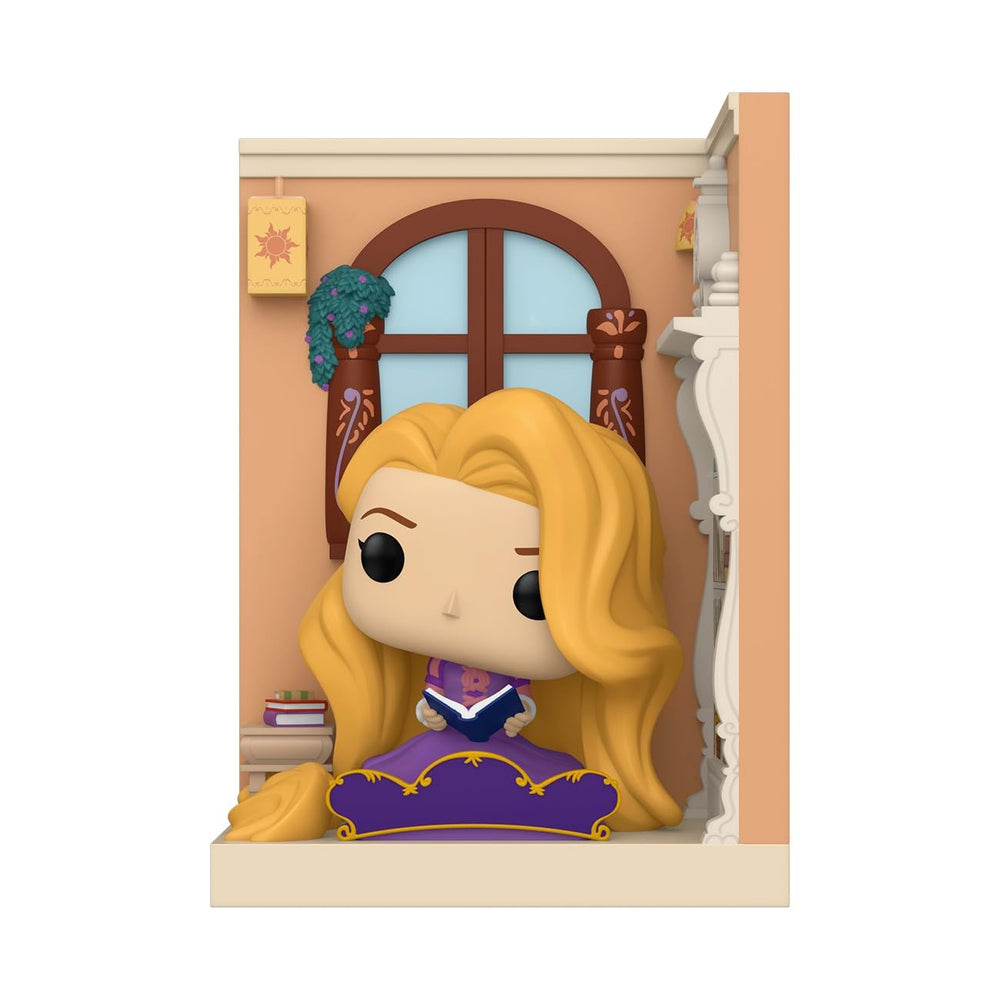 Funko Pop! Nooks Rapunzel in Tower side view enhances shelf display