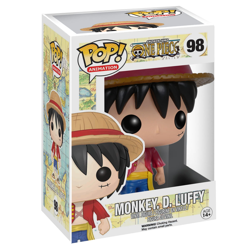 Funko Pop One Piece Luffy figure front view, ideal for desk display and collection