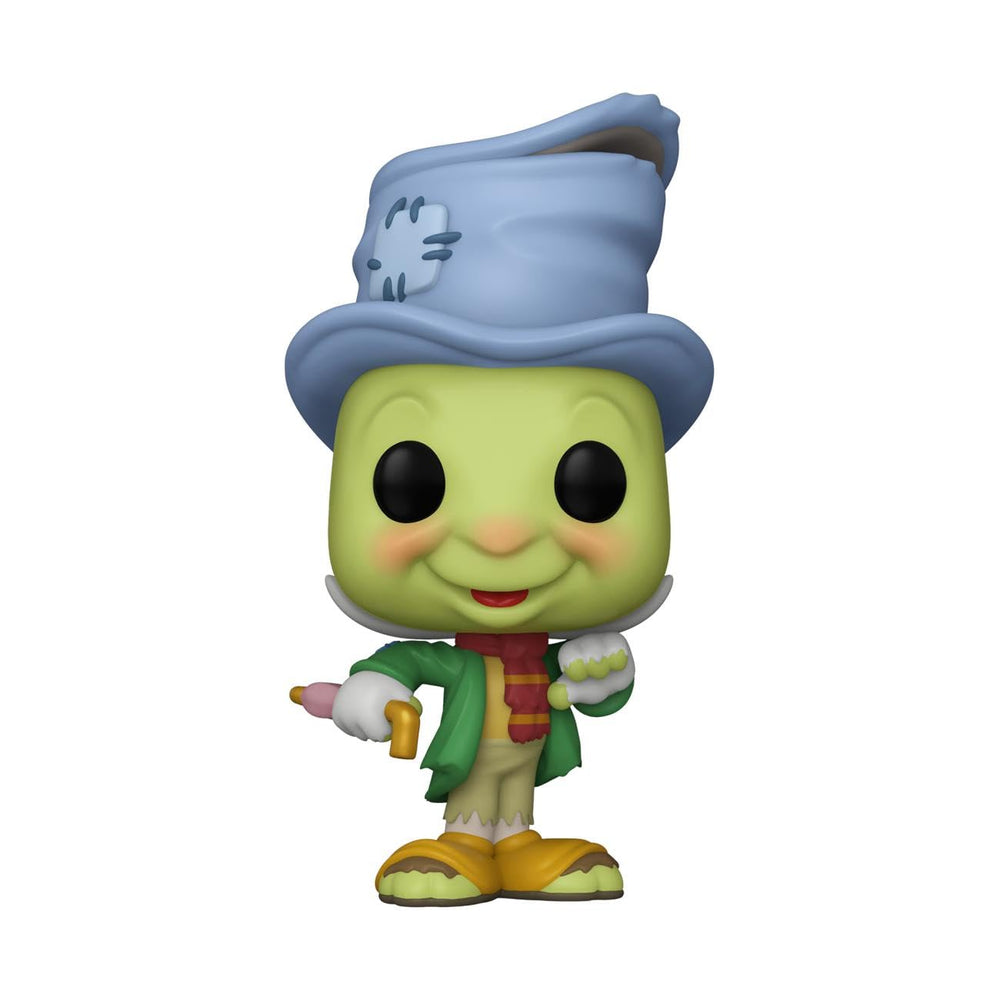 Funko Pinocchio Street Jiminy in window box showcases collectible packaging for display.