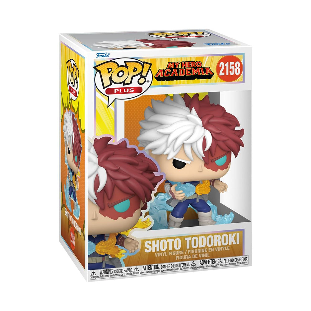 Funko Pop! Plus Shoto Todoroki front view with dual-tone colors for display