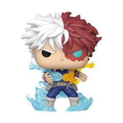 Funko Pop! Plus Shoto Todoroki side view showing dynamic profile on shelf