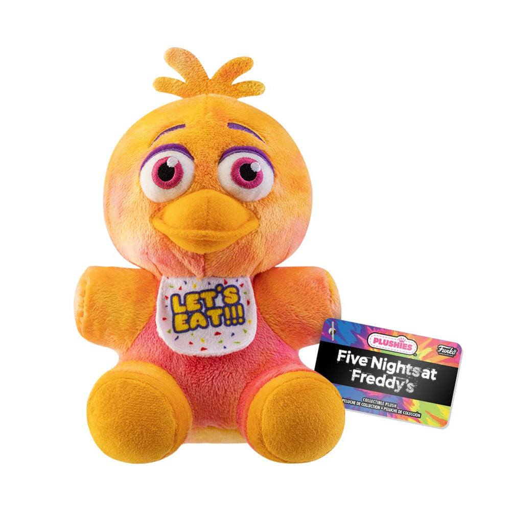 Funko Pop Plush Tie-Dye Chica front view for display and cuddles