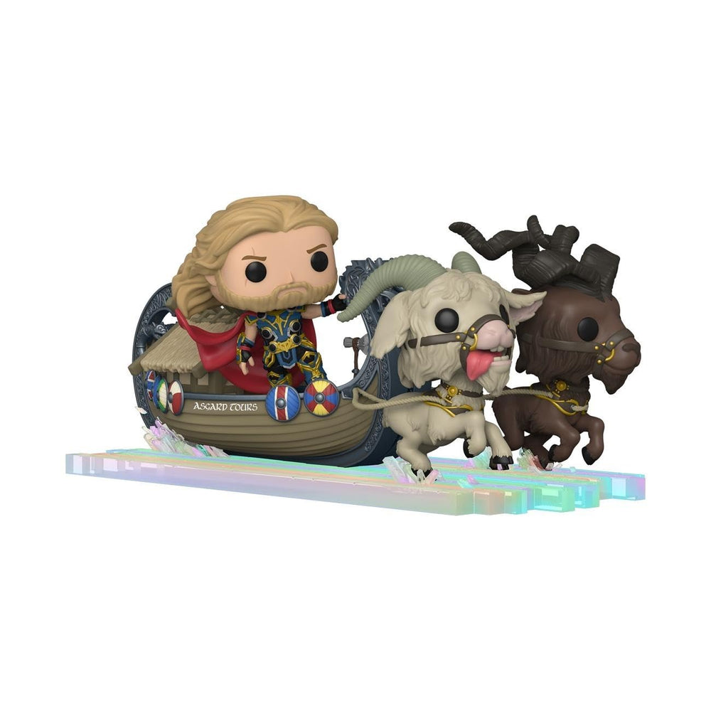 Funko Pop! Ride Thor and Toothgnasher with Toothgrinder, dynamic airborne action for display.
