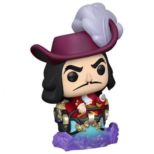 Funko POP Rides Captain Hook figure close-up for premium shelf display and Disney nostalgia.