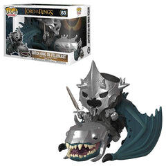 Funko Pop! Rides Witch King with Fellbeast figure for vibrant shelf display.