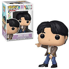 Funko Pop Rocks BTS Dynamite Jungkook figure ideal for fans and collectors