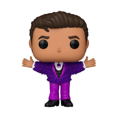 Funko Pop! Rocks Juan Gabriel purple ensemble figure enhances any music collectibles shelf.