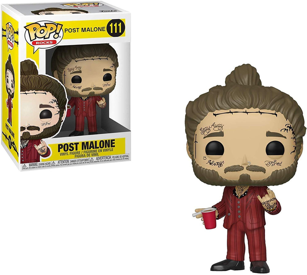 Funko Pop Rocks Post Malone multicolor figure shown as a collectible display piece