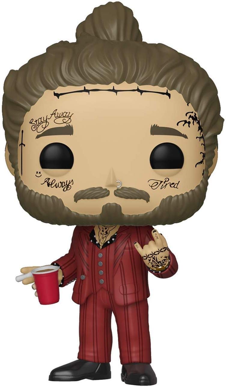 Funko Pop Rocks Post Malone window display box highlights packaging for fans and gifting