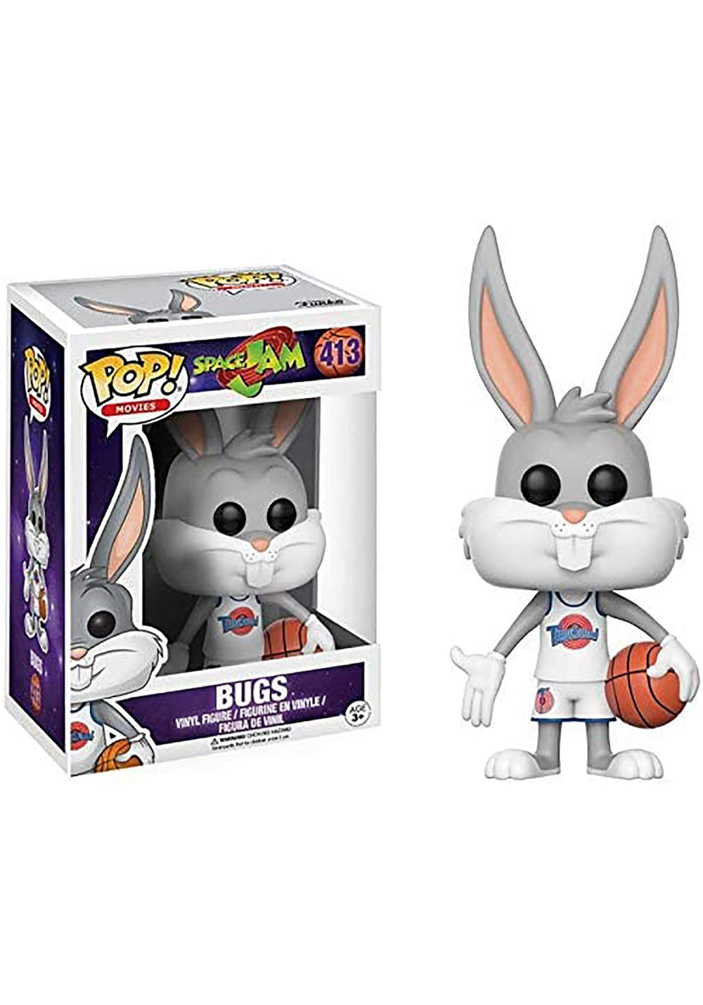 Funko Pop Space Jam Bugs figure front view for display and collection