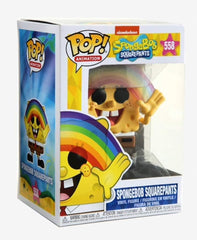 Funko Pop! Spongebob Rainbow side view highlights bold colors for shelf display