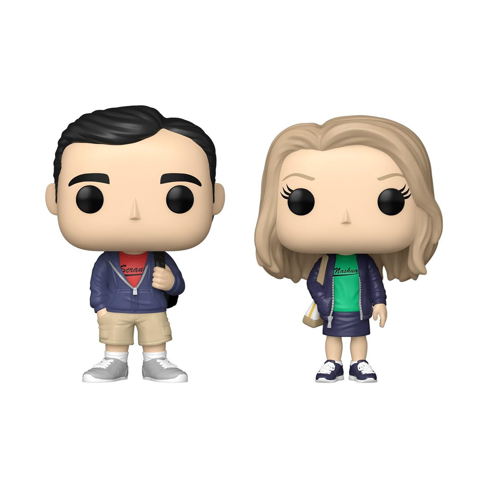 Funko Pop! The Office 2-pack front pose showcases Michael Scott and Holly Flax.
