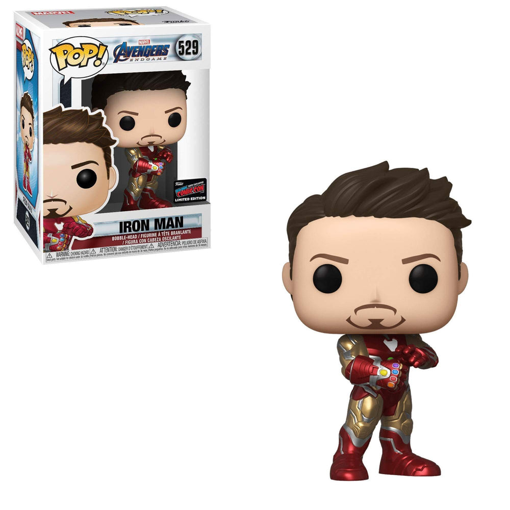Funko Pop Tony Stark gauntlet close-up ideal for shelf displays.