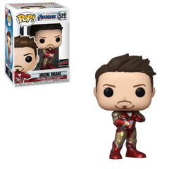 Funko Pop Tony Stark gauntlet close-up ideal for shelf displays.