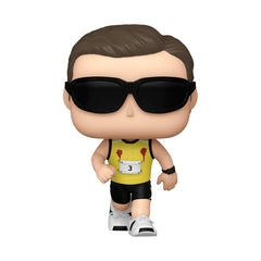 Funko Pop! The Office Andy Bernard Fun Run figure side view highlights pose and collector appeal for display