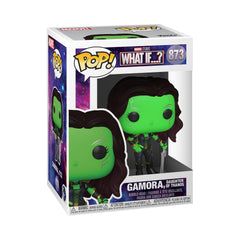 Funko Pop What If Gamora Daughter of Thanos figurine for display and collection.