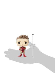 Funko Pop Tony Stark gauntlet figure pairs with other Endgame figures for display.