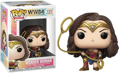 Funko Pop! Wonder Woman 1984 Metallic figure with vibrant multicolor finish for display